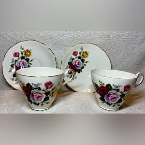 Regency English Bone China Teacup & Saucer set of 2